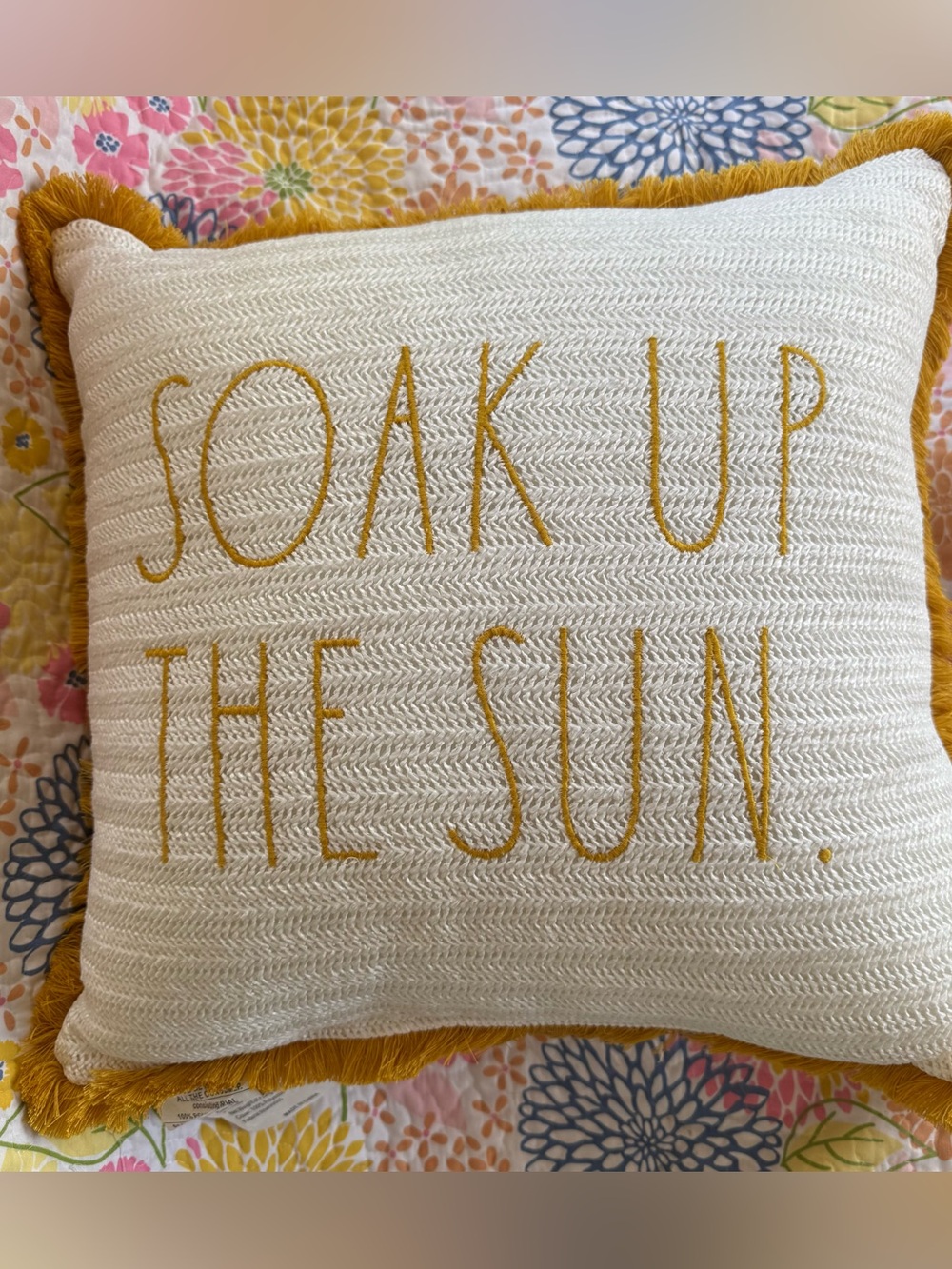 New Rae Dunn soak up the sun pillow